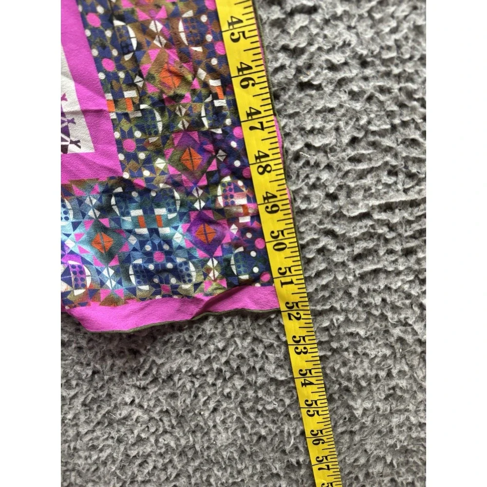 Matthew Williamson, Multicolored‎ 100% Silk Geometric Print Scarf 76